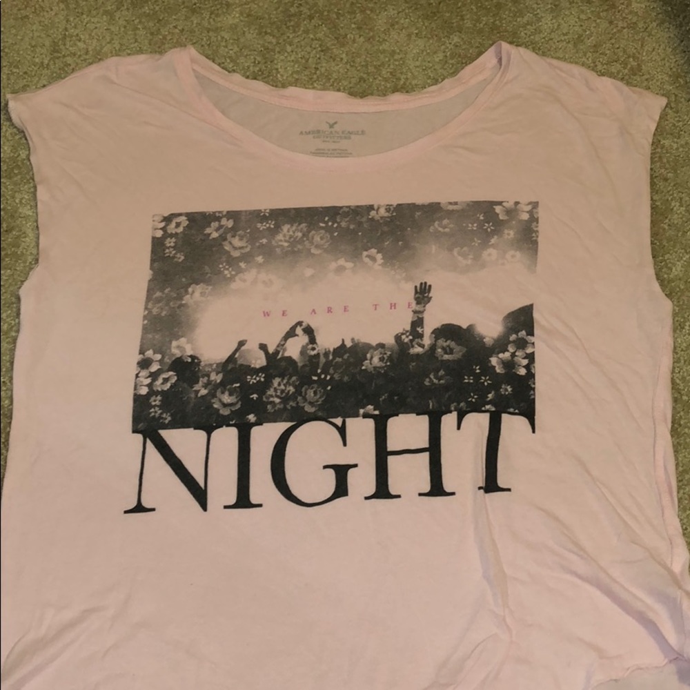 Pink cut off top